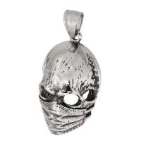 Stainless Steel Skull Pendant, 316 Stainless Steel, polished, fashion jewelry & DIY & blacken, original color Approx 5mm 