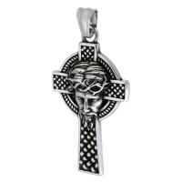 Stainless Steel Cross Pendants, 316 Stainless Steel, polished, fashion jewelry & DIY & blacken, original color Approx 5mm 