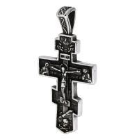 Stainless Steel Cross Pendants, 316 Stainless Steel, polished, fashion jewelry & DIY & blacken, black Approx 5mm 