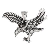 Stainless Steel Animal Pendants, 316 Stainless Steel, eagle, polished, fashion jewelry & DIY & blacken, two different colored Approx 5mm 