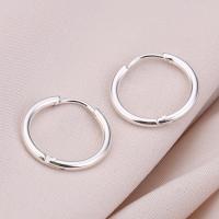 Stainless Steel Hoop Earring, 304 Stainless Steel, fashion jewelry & Unisex silver color 