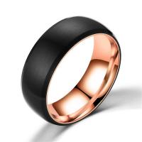 Stainless Steel Finger Ring, 304 Stainless Steel, fashion jewelry & Unisex black, 8mm 