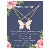 Enamel Zinc Alloy Necklace, with 5cm extender chain, Butterfly, gold color plated, 2 pieces & oval chain & for woman Approx 40 cm 