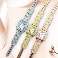 Women Wrist Watch, Zinc Alloy, with Glass, Chinese movement, plated, waterproofless & for woman & with rhinestone 