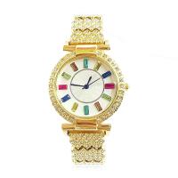 Bracelets de montre pour femmes, alliage de zinc, avec verre & Acier inoxydable 304, mouvement chinoise, Placage, sans imperméable à l’eau & avec strass, plus de couleurs à choisir Vendu par PC