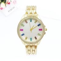 Men Wrist Watch, Zinc Alloy, with Glass, Chinese movement, plated, waterproofless & for man & with rhinestone 