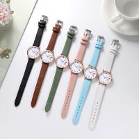 Bracelets de montre pour femmes, alliage de zinc, avec cuir PU & verre, mouvement chinoise, Placage, sans imperméable à l’eau & teints, plus de couleurs à choisir Vendu par PC