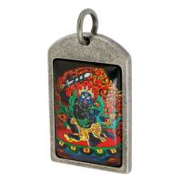 Stainless Steel Pendants, 316 Stainless Steel, with Glass, fashion jewelry & DIY & blacken, multi-colored Approx 8mm 