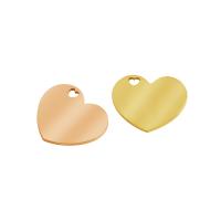 pendentifs de cœur en inox , Acier inoxydable 304, coeur, Placage ionique sous vide, unisexe, plus de couleurs à choisir Vendu par PC