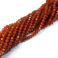 Natural Red Agate Beads, polished, DIY & faceted, deep red Approx 38-40 cm 