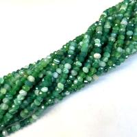 Natürliche Streifen Achat Perlen, poliert, DIY & verschiedene Größen vorhanden & facettierte, grün, Länge:ca. 38-40 cm, verkauft von Strang