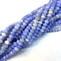 Natürliche Streifen Achat Perlen, poliert, DIY & verschiedene Größen vorhanden & facettierte, hell violettblau, Länge:ca. 38-40 cm, verkauft von Strang