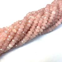 Natürliche Rosenquarz Perlen, poliert, DIY & verschiedene Größen vorhanden & facettierte, Rosa, Länge:ca. 38-40 cm, verkauft von Strang