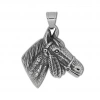 Stainless Steel Animal Pendants, 316L Stainless Steel, Horse, fashion jewelry & Unisex, original color 