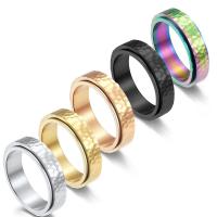 Titanium Steel Finger Ring, plated, fashion jewelry & Unisex 6mm 