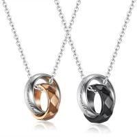 Couple Stainless Steel Necklace, 316L Stainless Steel, fashion jewelry & Unisex 2.2mm,14*4mm Approx 19.69 Inch 