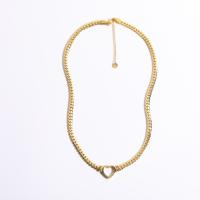 Titanium Steel Jewelry Necklace, with 5cm extender chain, Heart, Vacuum Ion Plating, vintage & snake chain & for woman cm 