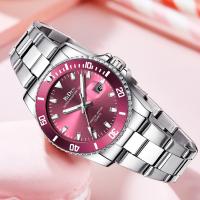 Bracelets de montre pour femmes, alliage de zinc, avec verre & Acier inoxydable 304, mouvement chinoise, Placage, Résistant à l’eau de vie, plus de couleurs à choisir Vendu par PC