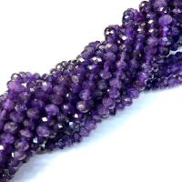 Natürliche Amethyst Perlen, poliert, DIY & verschiedene Größen vorhanden & facettierte, violett, Länge:ca. 38-40 cm, verkauft von Strang