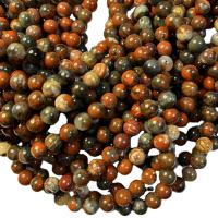 Achat Perlen, rund, poliert, DIY, gemischte Farben, 8mm, Länge:ca. 38-40 cm, verkauft von Strang