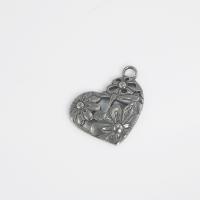 Colgantes del corazón de acero inoxidable, acero inoxidable 304, pulido, Bricolaje, color original, 25.7x24.7mm, Vendido por UD
