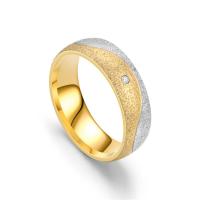 Rhinestone Stainless Steel Finger Ring, 304 Stainless Steel, Unisex & with rhinestone, 6mm 