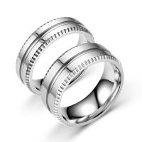 Пара кольца палец, Нержавеющая сталь 304, ювелирные изделия моды & Мужская & разный размер для выбора, серебряный, продается PC