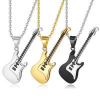 Stainless Steel Jewelry Necklace, 304 Stainless Steel, Guitar, fashion jewelry & Unisex Approx 19.69 Inch 