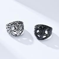 Titanium Steel Finger Ring, polished, fashion jewelry & Unisex 19mm 