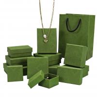 Jewelry Gift Box, Paper, with Sponge green 