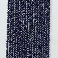 Einzelne Edelstein Perlen, Saphir, rund, poliert, verschiedene Größen vorhanden & facettierte, blau, Länge:ca. 14.96 ZollInch, verkauft von Strang