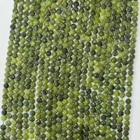 Südliche Jade Perle, rund, poliert, facettierte, grün, 4mm, Länge:ca. 14.96 ZollInch, verkauft von Strang