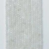 Белый нефрит, белый нефрит, Круглая, полированный, граненый, белый, 4mm, длина:Приблизительно 14.96 дюймовый, продается Strand