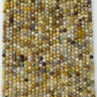 Natürliche verrückte Achat Perlen, Verrückter Achat, rund, poliert, verschiedene Größen vorhanden & facettierte, gelb, Länge:ca. 14.96 ZollInch, verkauft von Strang