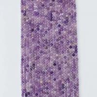 Abalorios del color lila, Abalorio de Lila, Cuadrado, natural, facetas, Púrpura, 4x4mm, longitud:aproximado 14.96 Inch, Vendido por Sarta