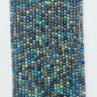 Einzelne Edelstein Perlen, Azurit, Quadrat, natürlich, verschiedene Größen vorhanden & facettierte, gemischte Farben, Länge:ca. 14.96 ZollInch, verkauft von Strang