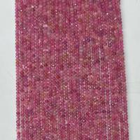 Natürlicher Turmalin Perlen, rund, verschiedene Größen vorhanden & facettierte, Rosa, Länge:ca. 14.96 ZollInch, verkauft von Strang