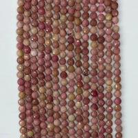 Rhodonit Perlen, rund, natürlich, facettierte, rot, 6mm, Länge:ca. 14.96 ZollInch, verkauft von Strang