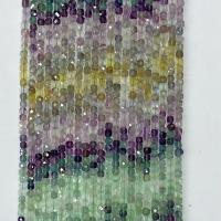 Fluorite Beads, Colorful Fluorite, Square, natural & faceted, multi-colored Approx 14.96 Inch 