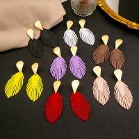 Eisen Ohrhänger, goldfarben plattiert, Modeschmuck & für Frau, keine, 93x37mm, verkauft von Paar