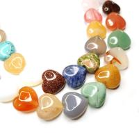 混合宝石のビーズ, 天然石, ハート形, DIY & 選択のための異なった材料 & 異なるサイズの選択, 無色, 売り手 ストランド