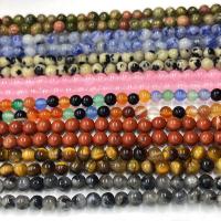 混合宝石のビーズ, 天然石, ラウンド形, DIY & 選択のための異なった材料 & 異なるサイズの選択, 無色, 長さ:約 38 センチ, 売り手 ストランド