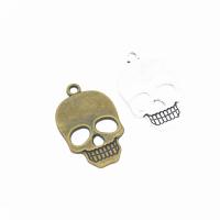 Zinc Alloy Skull Pendants, plated, DIY & hollow Approx 3mm 