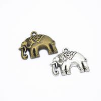 Zinklegierung Tier Anhänger, Elephant, plattiert, DIY, keine, 26x20mm, Bohrung:ca. 2mm, 1000PCs/Menge, verkauft von Menge