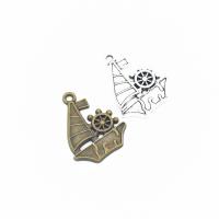 Zinc Alloy Jewelry Pendants, Sail Boat, plated, DIY 