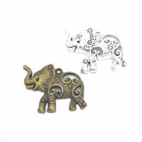 Zinklegierung Tier Anhänger, Elephant, plattiert, DIY, keine, 47x32mm, Bohrung:ca. 2mm, 1000PCs/Menge, verkauft von Menge