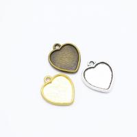 Zinc Alloy Pendant Cabochon Setting, Heart, plated, DIY Approx 2mm, Inner Approx 14mm 