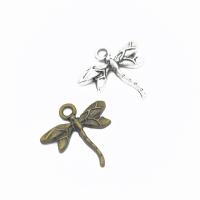 Zinklegierung Tier Anhänger, Libelle, plattiert, DIY, keine, 19x19mm, Bohrung:ca. 2mm, 1000PCs/Menge, verkauft von Menge