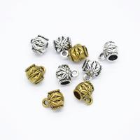 Zinc Alloy Bail Beads, plated, DIY & with flower pattern Approx 