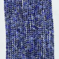 Perles en sodalite, Rond, naturel, facettes, bleu, 4mm Environ 14.96 pouce, Vendu par brin
